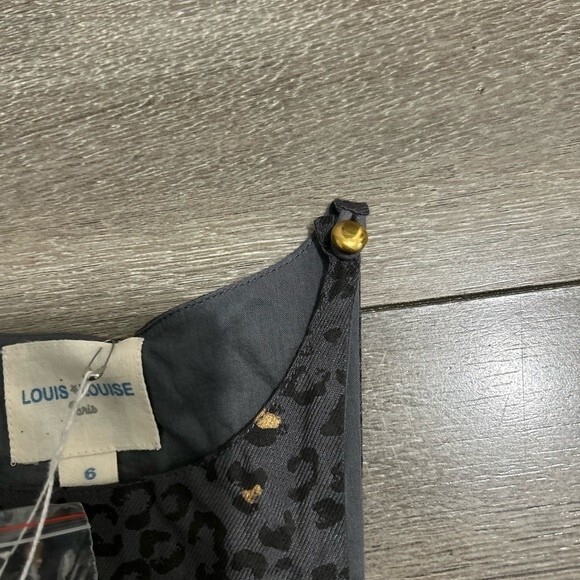 Louise Louise European Twill Grey Leopard Pinafore New Girls Holiday - Picture 5 of 7